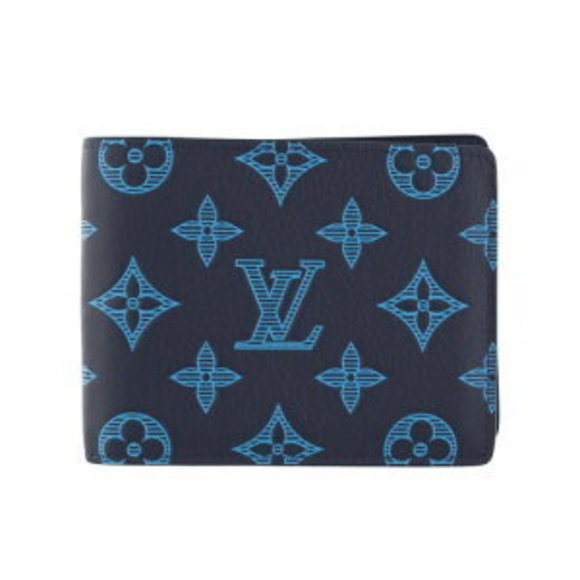 Louis Vuitton Bifold Wallet Portefeuille Multiple Blue - Picture 1 of 7